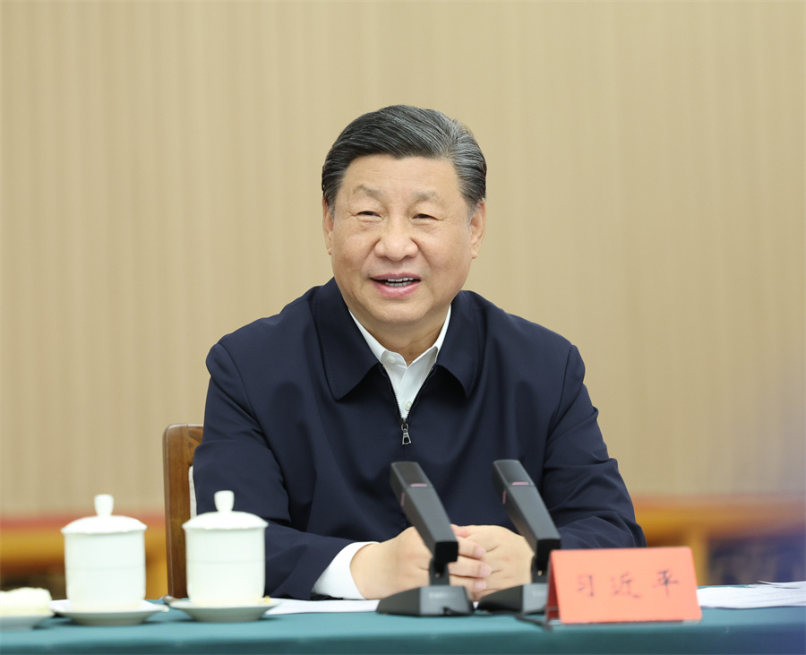 2024年5月23日下午，中共中央總書(shū)記、國(guó)家主席、中央軍委主席習(xí)近平在山東省濟(jì)南市主持召開(kāi)企業(yè)和專家座談會(huì)并發(fā)表重要講話。新華社記者 鞠鵬 攝
